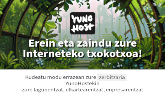 Yunohost webgunearen azala