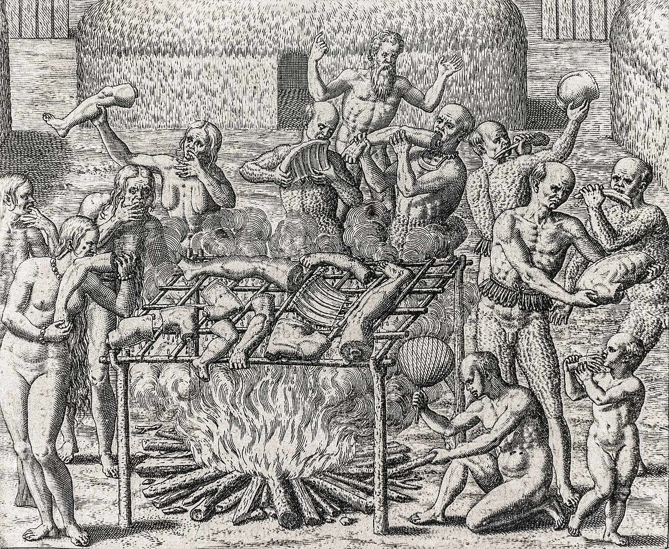 Os Filhos de Pindorama. Cannibalism in Brazil in 1557